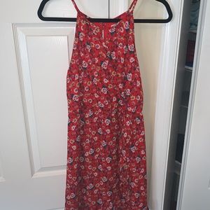Red floral dress. worn once.